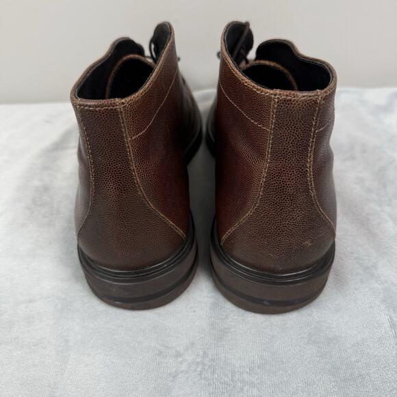 Donald J‎ Pliner Men\'s Ericio Oxford Boot Brown- Sz 10 M Classic Workwear Office